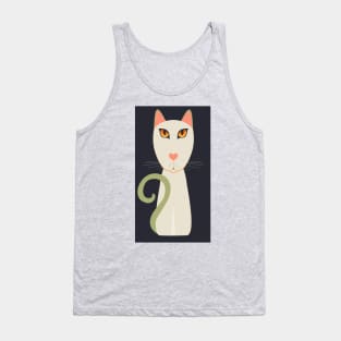 CAT WITH QUESTION MARK TAIL Tank Top